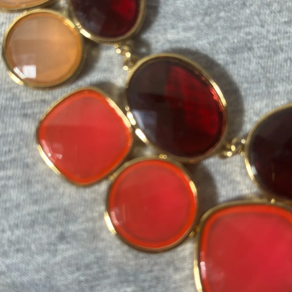 Kate Spade Statement Necklace In reds / pinks - Picture 3 of 3